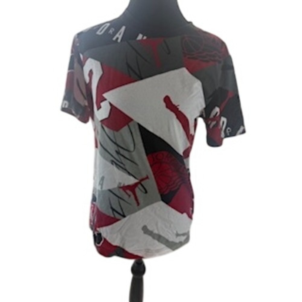 Air Jordan Boys Graphic T-Shirt Jumpman Red Grey Black Size L 12-13